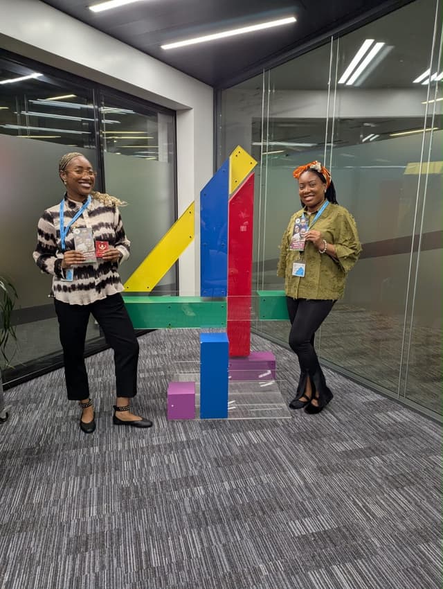 Two SickleFES members on a visit to Channel 4