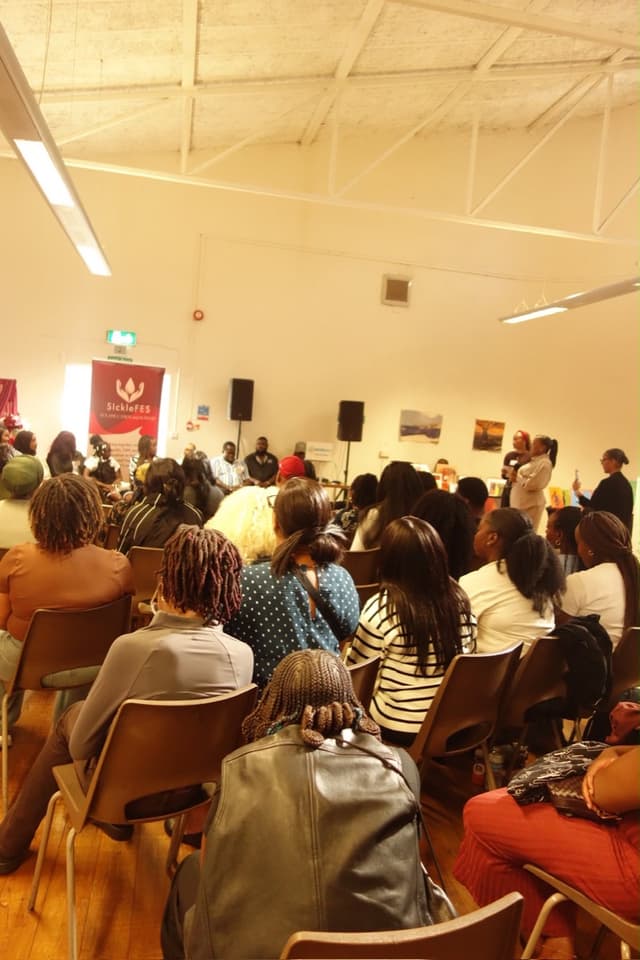 Audience at a SickleFES panel discussion